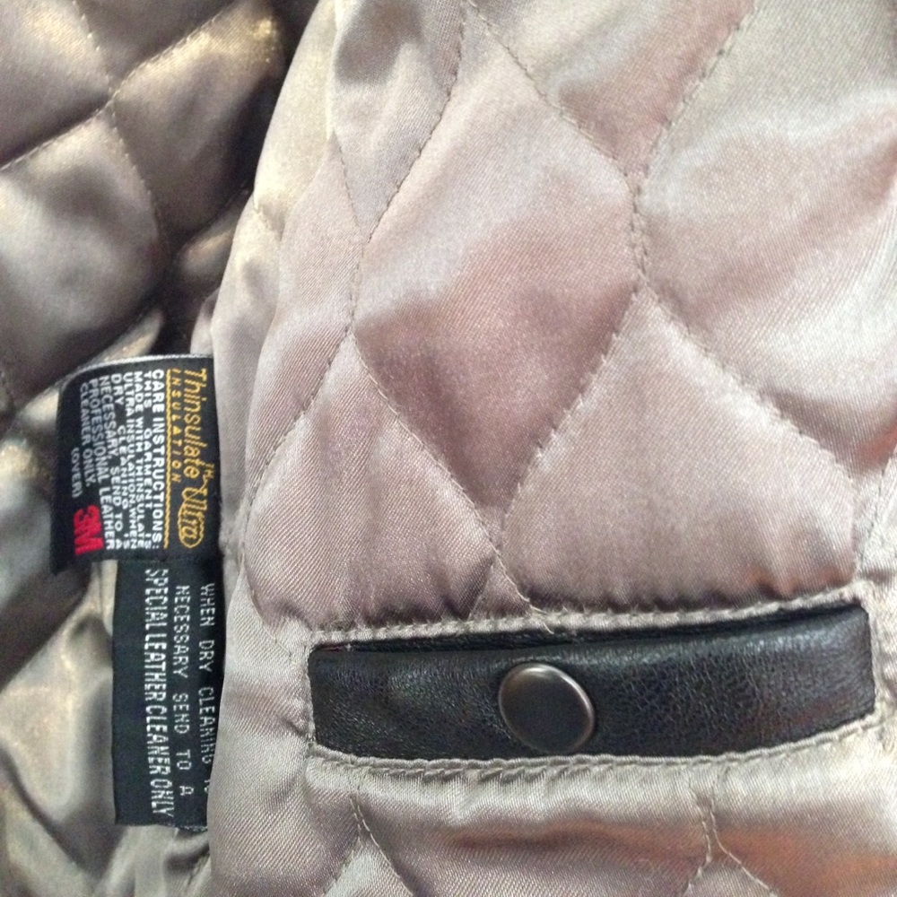 WilsonLeather Thinsulate quilted removable lined leather jacket - Picture 3 of 7